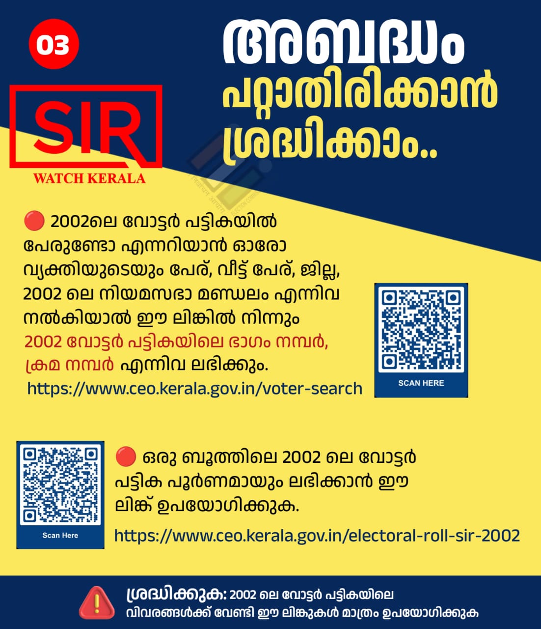 അബദ്ധം പറ്റാതിരിക്കാൻ ശ്രദ്ധിക്കാം..